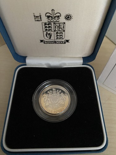 2003 Silver Proof One Pound £1 Coin Royal Arms Design with Box and Certificate - Picture 2 of 5