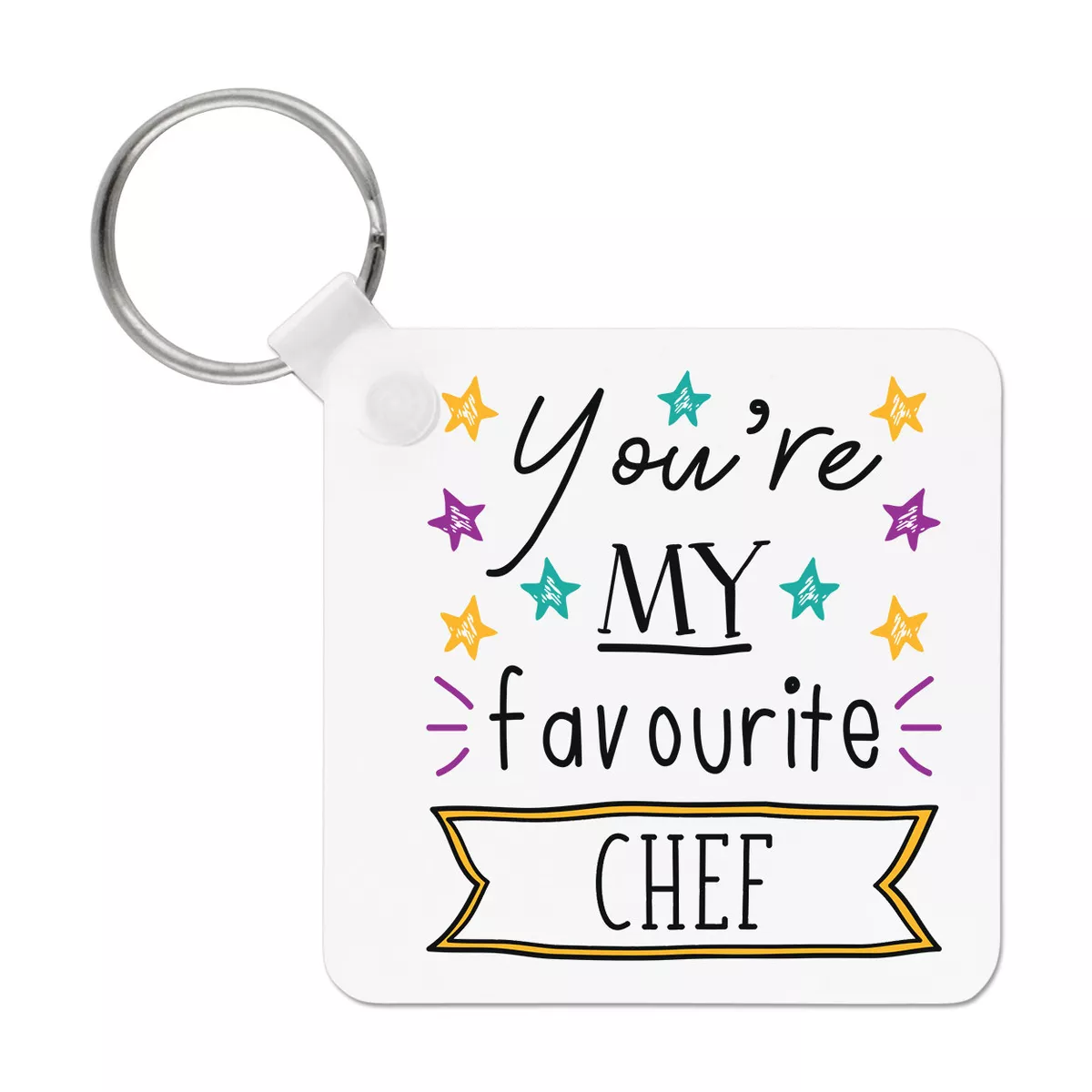 You re My Favourite Chef Stars Keyring Key Chain Funny Best Cook