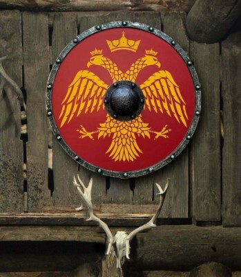 Medieval Byzantine Eagle Varangian Viking Shield Handmade Designer Wall Decor