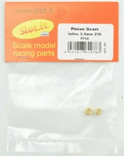 Slot it 10T Inline 5.5mm Inner Diameter Brass Pinion Gear - 2 Pack PI10