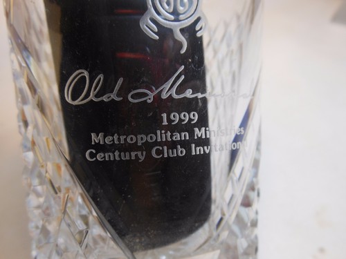 99' Metropolitan Ministries Heritage geschliffenes Kristall Präsentationsglas altes Denkmal - Bild 5 von 8
