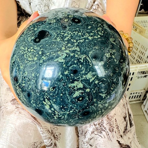 10.45LB TOP Natural Kambaba Quartz ball carved Crystal polishing sphere healing - Picture 5 of 14