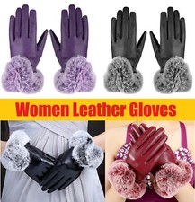 Women Touch Screen Winter Gloves Windproof Warm Waterproof Thick Leather Gifts