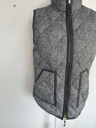 j crew sleeveless jacket Size Small Front Zip Duck - Picture 3 of 9