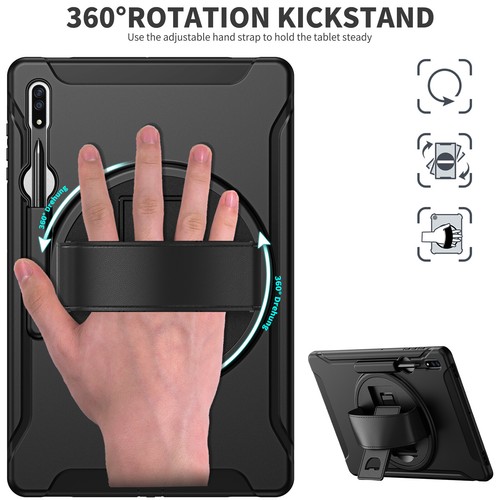 Housse Etui Support Sangle PU Antichoc pour Samsung Tab S8 S9 S10 Ultra 14,6" - Photo 6/10