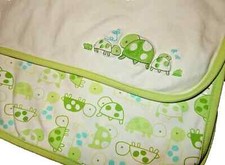 5B WOW 2016 Vintage GYMBOREE Turtle Jersey knit Receiving Crib baby Blanket