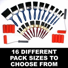 PAINT BRUSH & ROLLER SETS GOOD QUALITY DIY GREEN JEM MINI LARGE GLOSS EMULSION