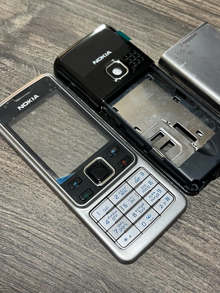 Nokia 6300 classic Full Housing Cover Silver With Buttons - Image 4 of 4