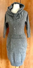Karen Millen Grey Wool Roll Neck Sweater Dress Size 1 Sweatshirt RRP £110.00