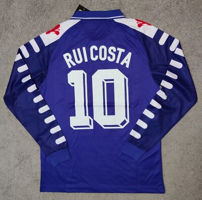 J*p様 ACフィオレンティーナ RUI COSTA 10番ジャージ ACF Fiorentina 1998/1999 Home Kit #Rui Costa 10 - FREE