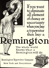 c1905 REMINGTON TYPEWRITER COMPANY NEW YORK VINTAGE ADVERTISEMENT Z933 thumbnail