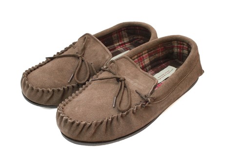 Nordvek Genuine Suede Moccasin Slippers Shoes Fabric Lining XL sizes 12/13/14/15 - Picture 2 of 6