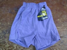 Vintage NOS 70's Dodger gym running Shorts Youth Small Dark Purple