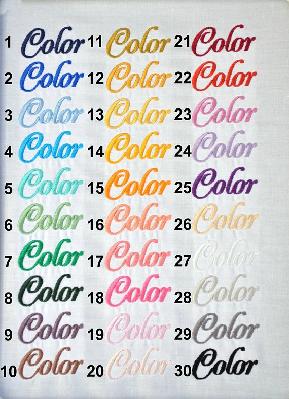 Pañuelo niña flor bordado personalizado algo pañuelo azul Foto 3 de 4