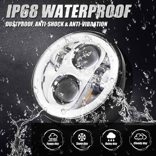 4PCS For Chevy Chevelle 1964-1970 5.75" 5-3/4 LED Headlights Hi-Lo Beam DRL - Picture 10 of 12