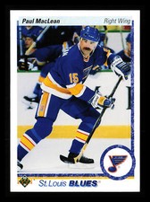 Paul MacLean 1990-91 Upper Deck Hockey NHL #330a St. Louis Blues