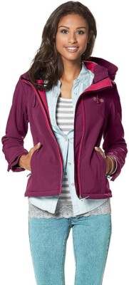 Flashlights Damen Softshelljacke Softshell Jacke (Rot, 34) L3166