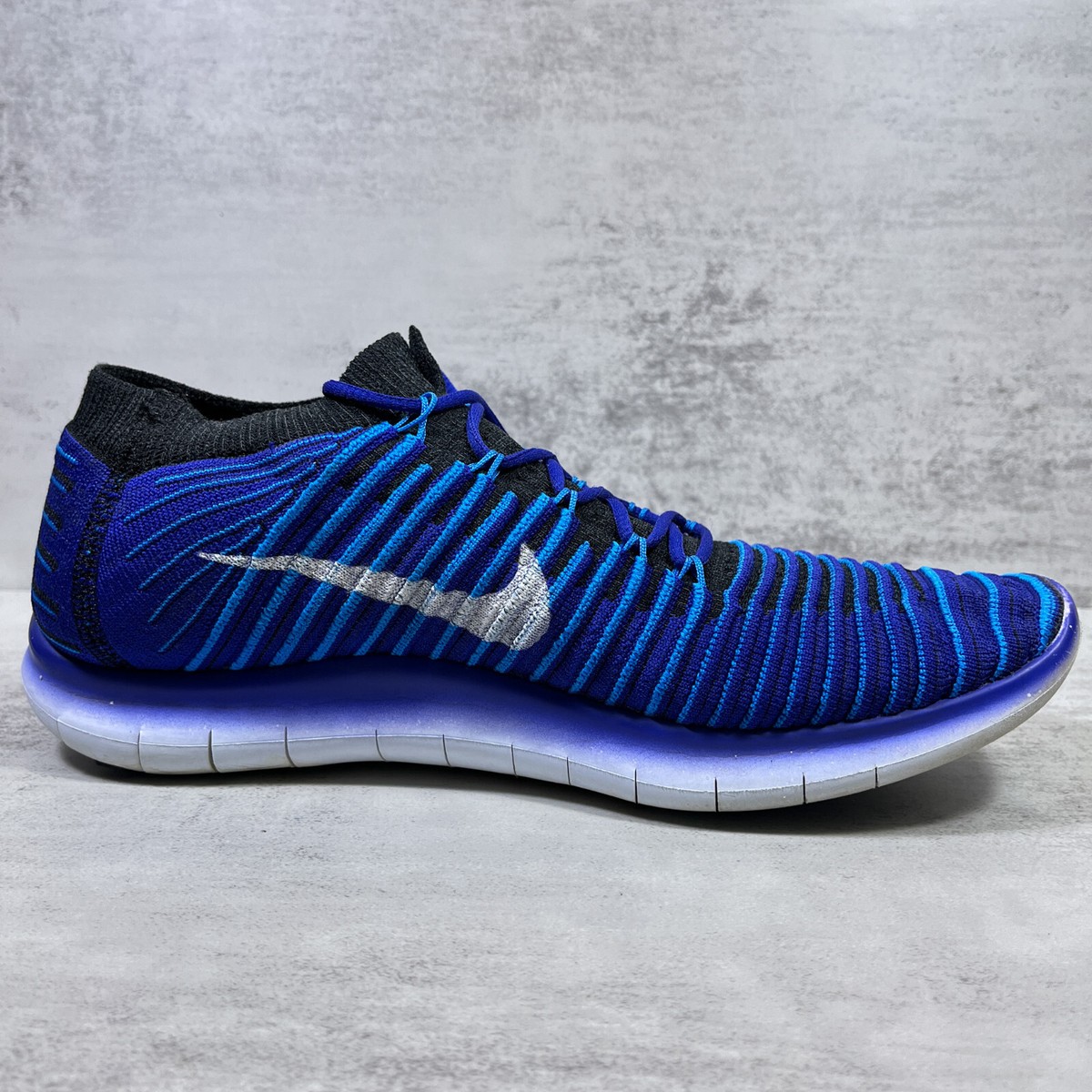Nike Free RN Motion Flyknit Running Shoes Men's Size Blue
