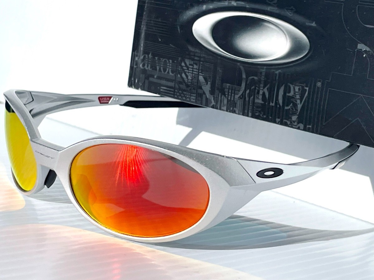 NEW Oakley EYE JACKET REDUX Silver POLARIZED Galaxy RUBY