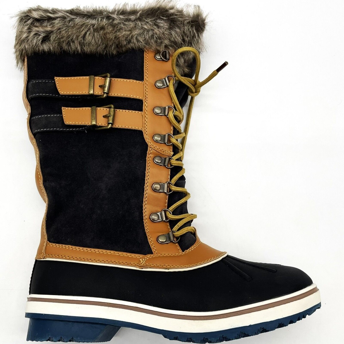 Globalwin Men\'s 9 Brown Leather Mid Ankle Lace up Boot. Faux Fur Lined.......... Amazon.com | GLOBALWIN Men main image 2