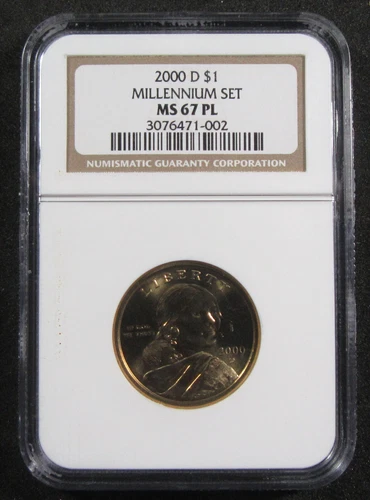 2000-D $1 Sacagawea NGC MS67 PL. Millenium Set! Low mintage.  (525060)