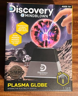 Discovery Mindblown PLASMA GLOBE Interactive Electricity Display Battery/USB NEW