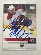 Montreal Canadiens MATHIEU DANDENAULT Signed Card