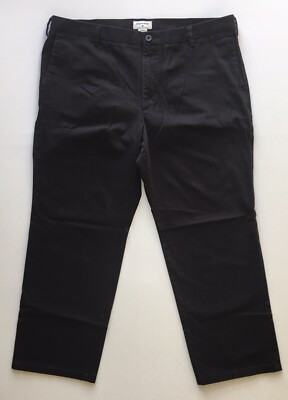 Docker's Black Classic Fit Size 40/29 Fllate Front Cotton Blend Men's Pants P01