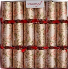 Robin Reed 12" Christmas Crackers, Buds and Berries Design - Box of 6 62425 