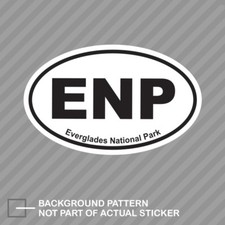 Everglades National Park Oval Sticker Decal Vinyl Euro ENP