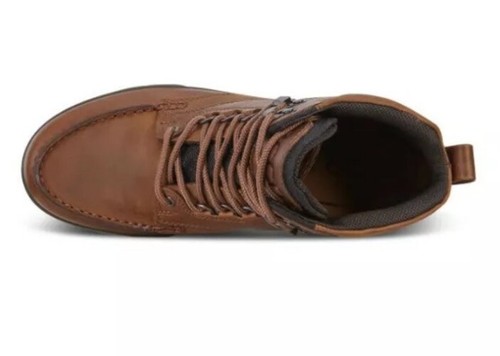 Ecco TRACK 25 HIGH Lace Up Bison Leather Waterproof Gore Tex Boots 7 7.5 - Picture 3 of 5