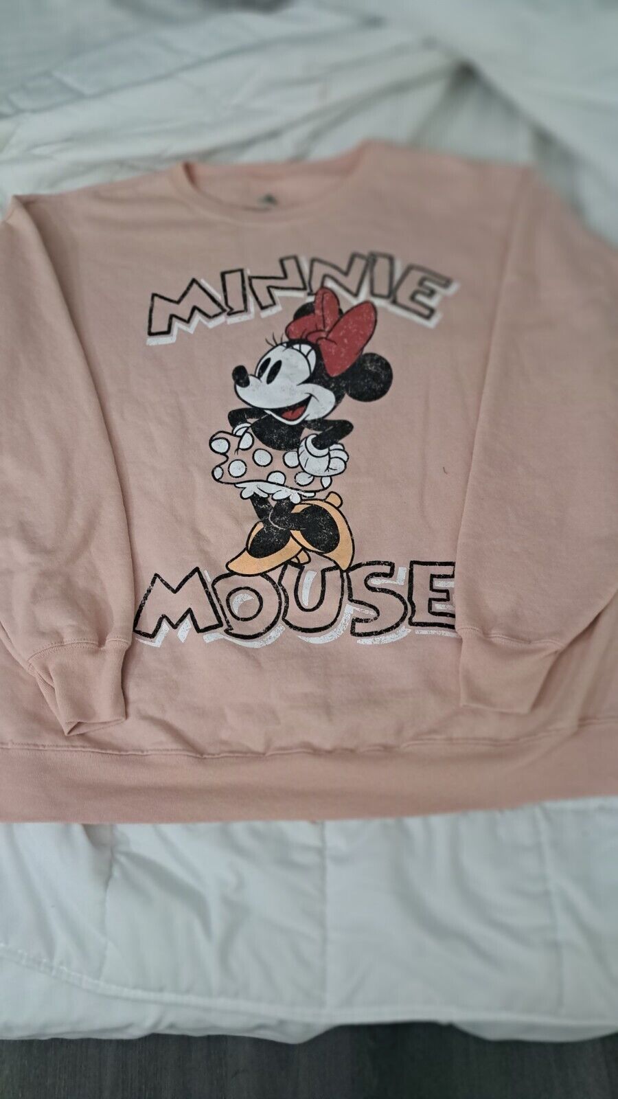 Disney Minnie Mouse Sweatshirt Womans Xlg 90s Kidcore Pheobe Buffay Casual Walt 