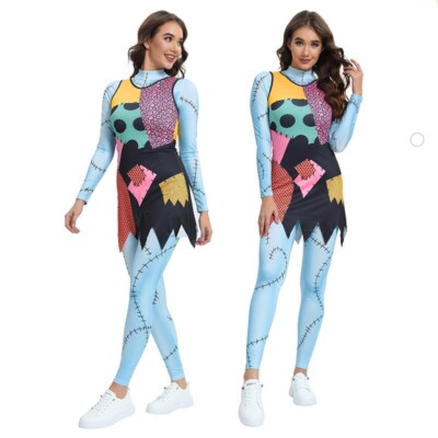 The Nightmare Before Christmas Cosplay Sally Costume Women's Dress Jumpsuit