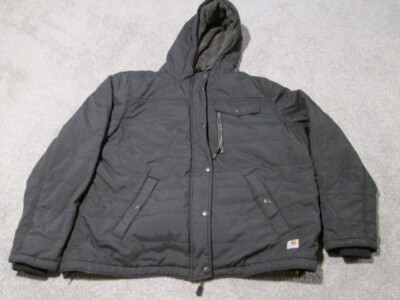 Carhartt Jacket Mens XXL Rain Defender Puffer Coat Sherpa Lined Hood Work  Parka