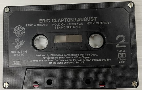 Eric Clapton August Music Cassette Tape 925 476-4 Warner Brothers 1986 Original - Picture 24 of 24