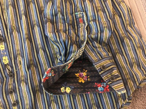 Robert Graham Designer Hemd Langarm Flip Cuff Blau | Herren XL Shirt - Bild 3 von 5