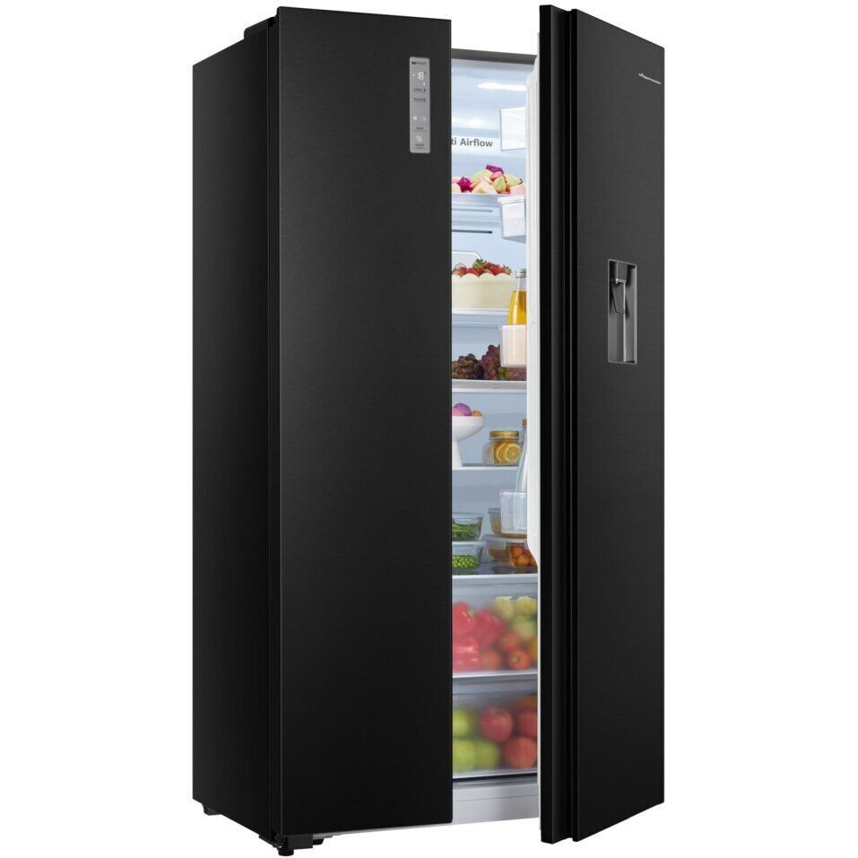 Fridgemaster MS91521FFB American Fridge Freezer Black New with Cosmetic damage 5055784701570 eBay