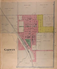 1892 Plat Map ~ GARWIN, TAMA Co., IOWA / HOWARD Twp. on Reverse (15x18)-#10