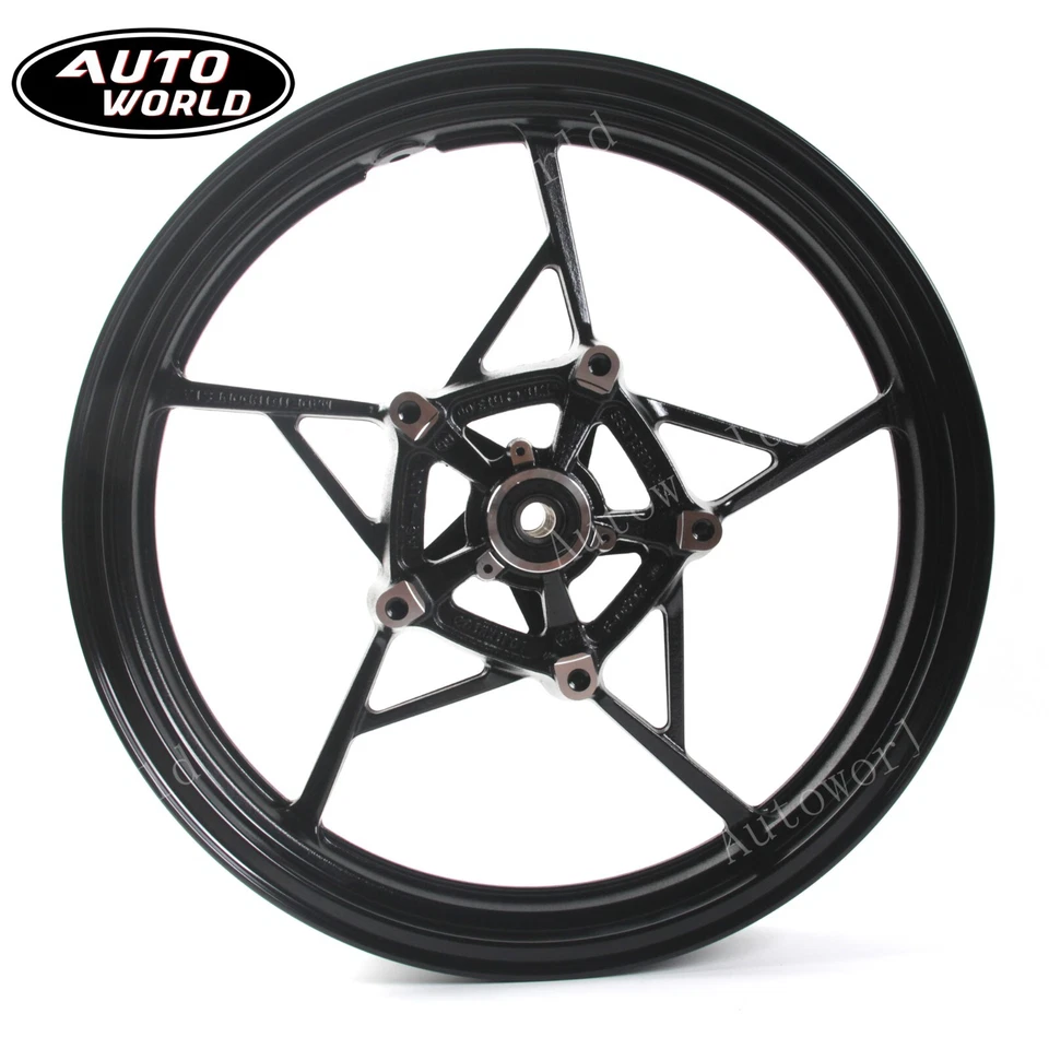 For Kawasaki Ninja 500R 2024 2025 Z500 SE Front Wheel Rim Gloss Black 17x3'' - Image 3 of 4