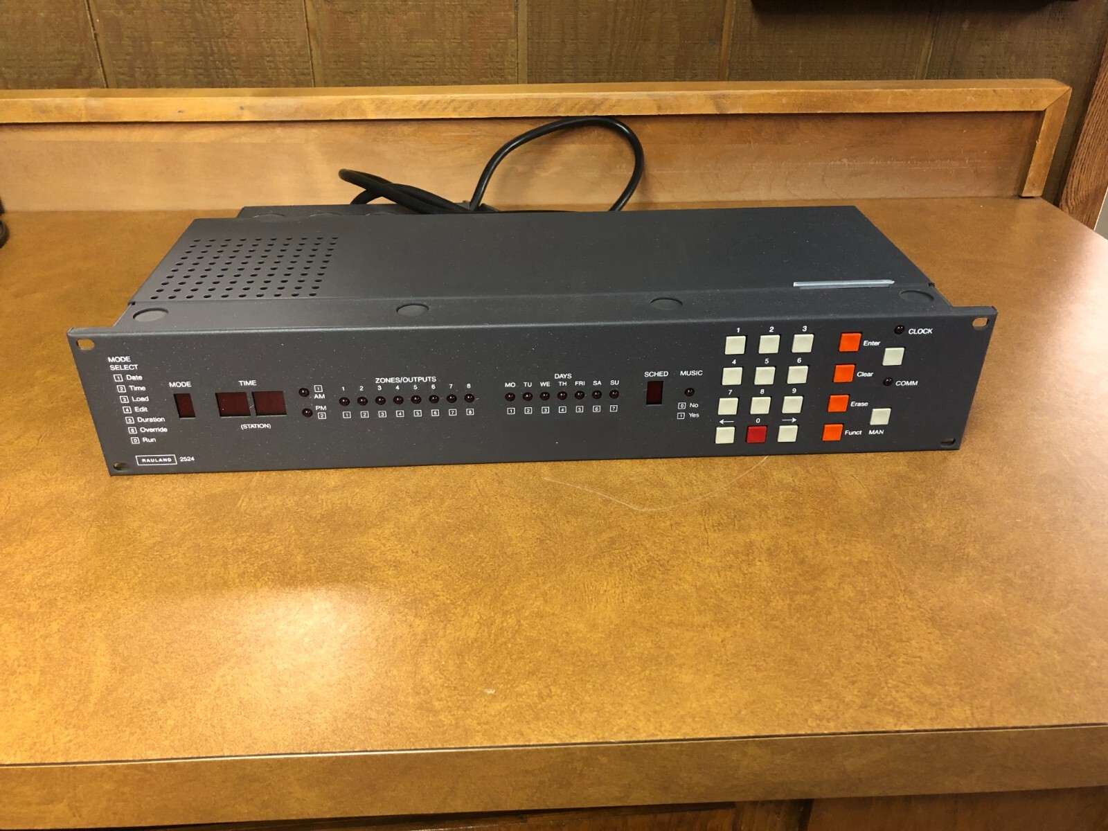 Rauland 2524 Master Clock Intercom Control System