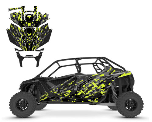 RZR-4 PRO XP PRO R 2020-2022 kit envolvente de gráficos 24 mil diseño vinilo V1901 camuflaje - Imagen 3 de 12