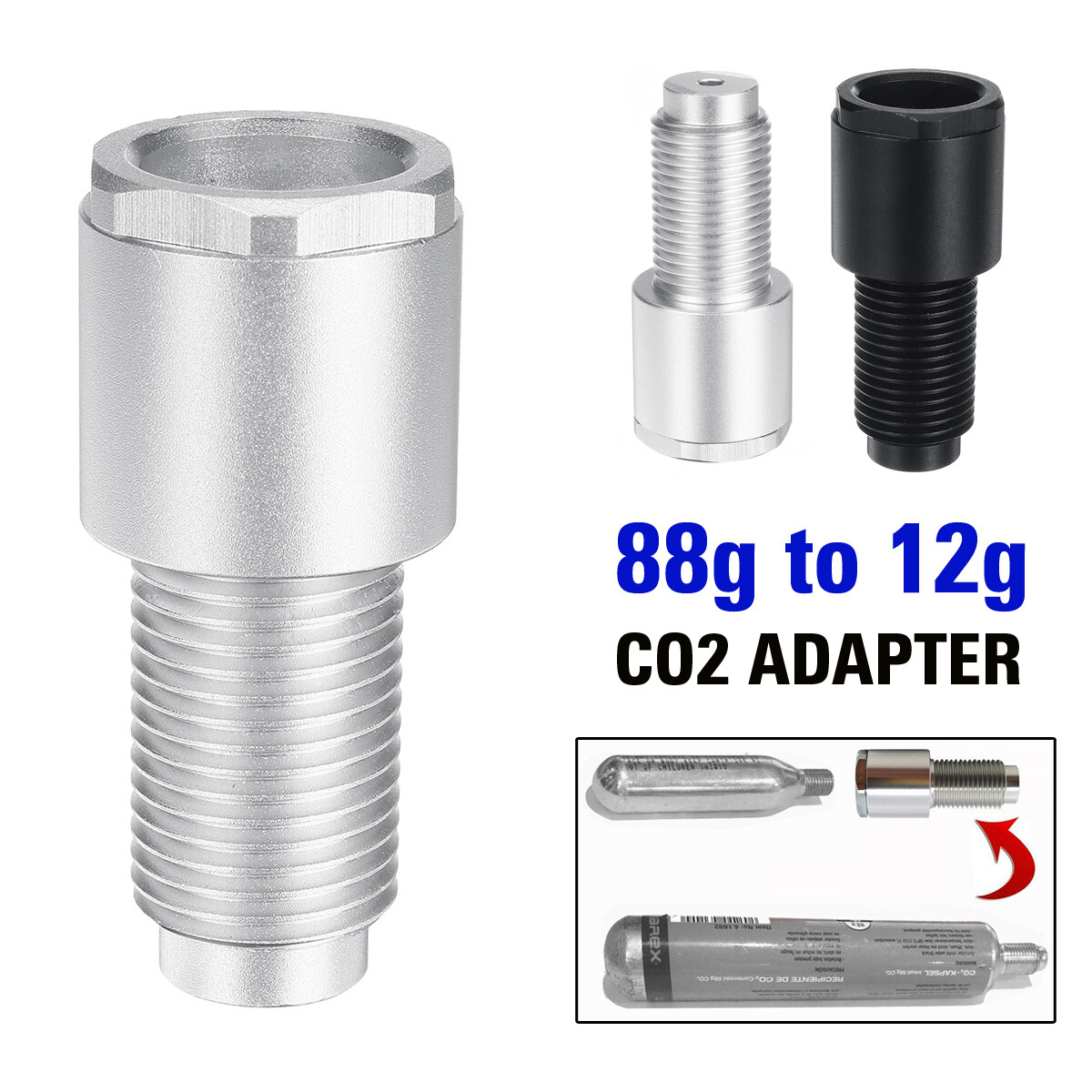 Adaptateur Rapide M16x1,5 Pour CO2 – Convertit 88g En 12g