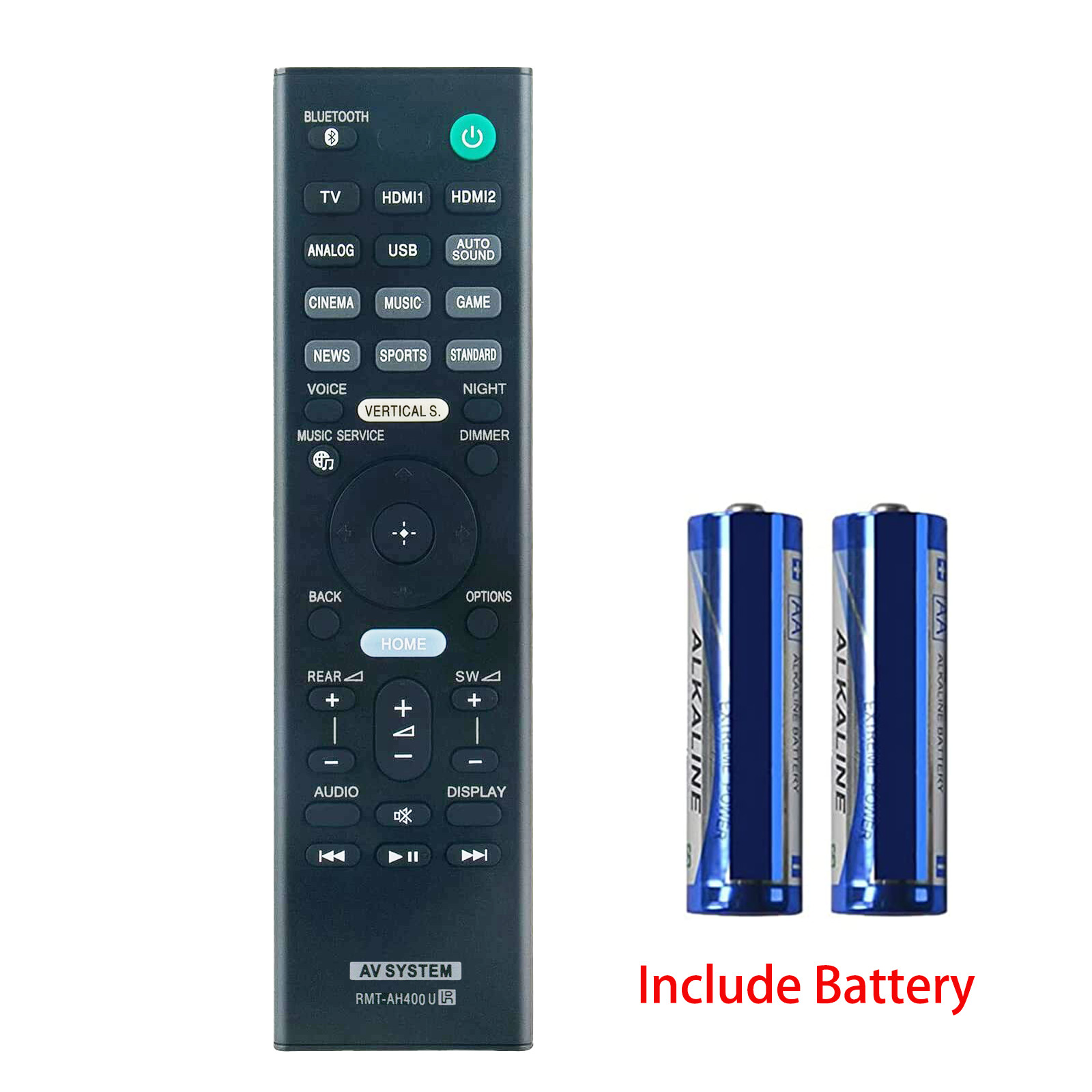 RMT-AH400U Remote Control Replace for Sony Speaker System HT-Z9F SA-Z9F SA-WZF9