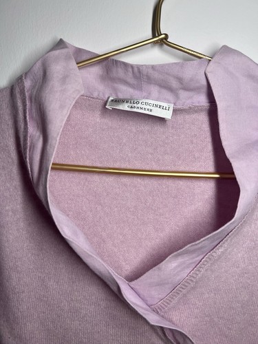 Brunello Cucinelli lila Pullover V-Ausschnitt Pulli Kaschmir - Bild 2 von 10