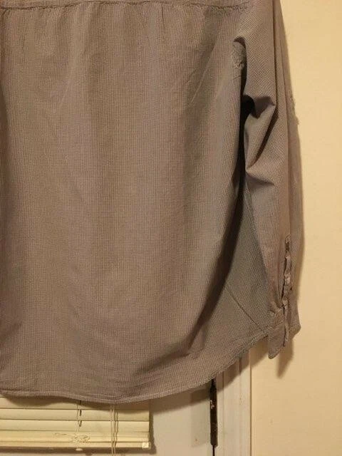 Camisa de vestir Ecko Unlimited XL a cuadros a rayas manga larga marrón/blanco Foto 4 de 4