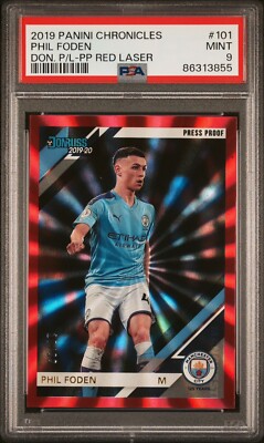 2019-20 Chronicles Phil Foden Donruss Red Laser Press Proof #101