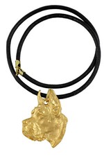 Great Dane I - Dog necklace, gold-plated pendant for dog fan, unique jewellery b