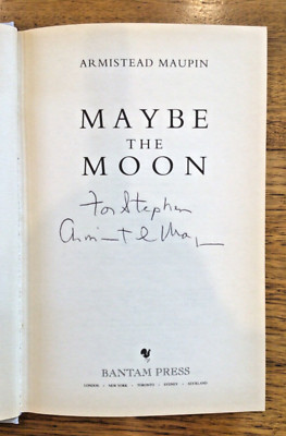 SIGNED 1st EDITION: Armistead Maupin, Maybe the Moon, Bantam Press, 1993 HB w DJ