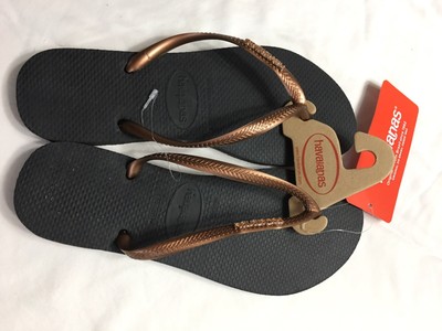 black thin strap flip flops