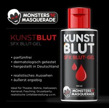 50 Ml Fake Blood Kunstblut - Täuschend Echt & Abwaschbar Für Halloween